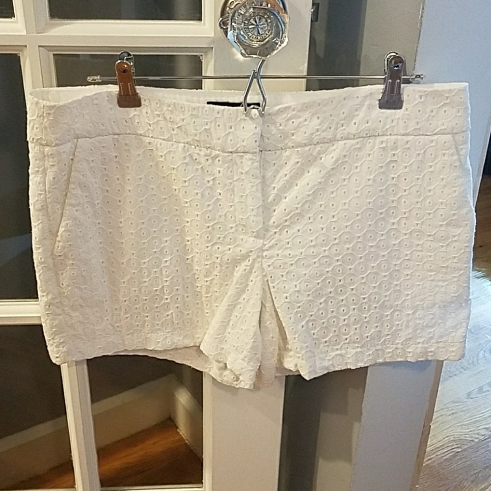 Cynthia Rowley White Pattern Shorts